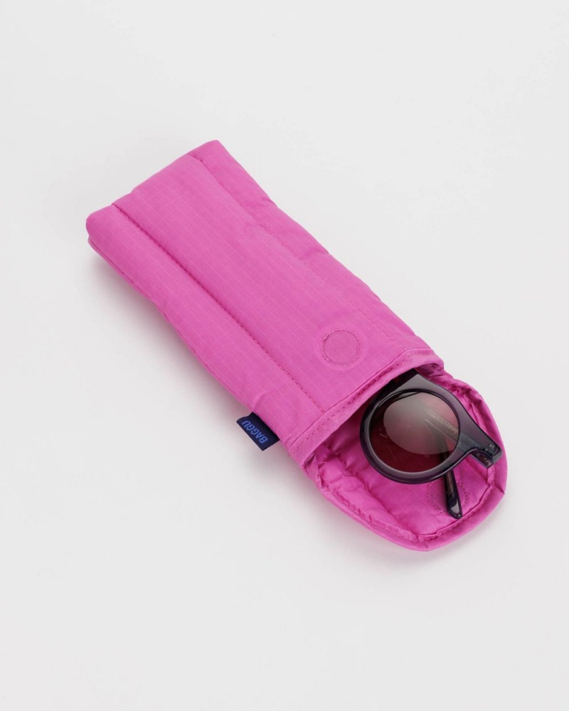 Baggu Puffy Glasses Sleeve Cases Extra Pink | 069HEYBLR