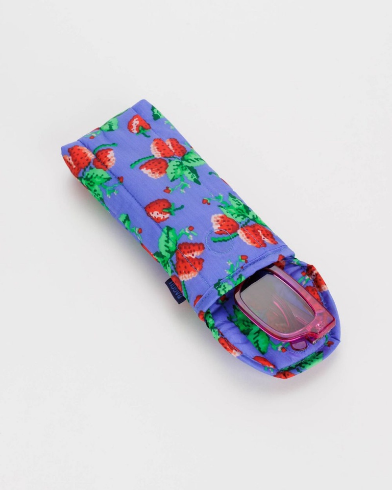 Baggu Puffy Glasses Sleeve Cases Wild Strawberries | 721XCSKLU