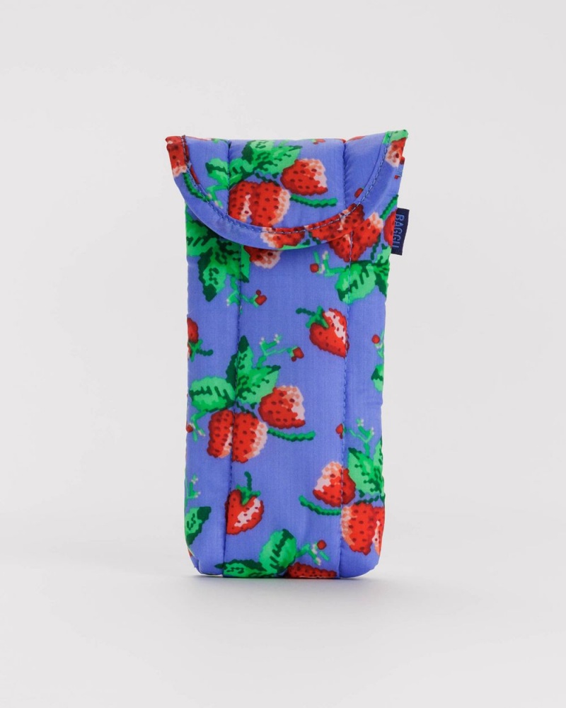 Baggu Puffy Glasses Sleeve Cases Wild Strawberries | 721XCSKLU