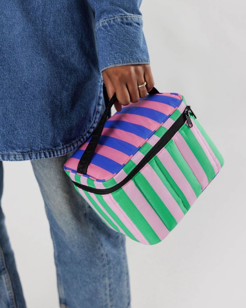 Baggu Puffy Lunch Bags Awning Stripe Mix | 629MEUIQG