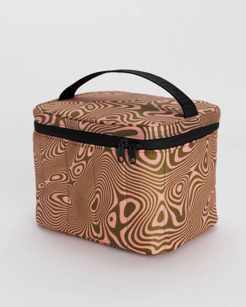 Baggu Puffy Lunch Bags Trippy Swirl Salmon | 124QDHRCZ