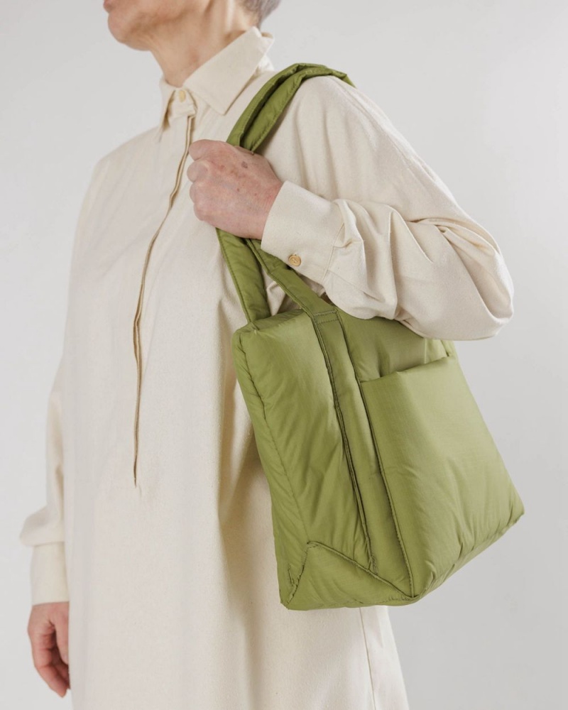 Baggu Puffy Mini Tote Bags Pistachio | 195DOQZVU