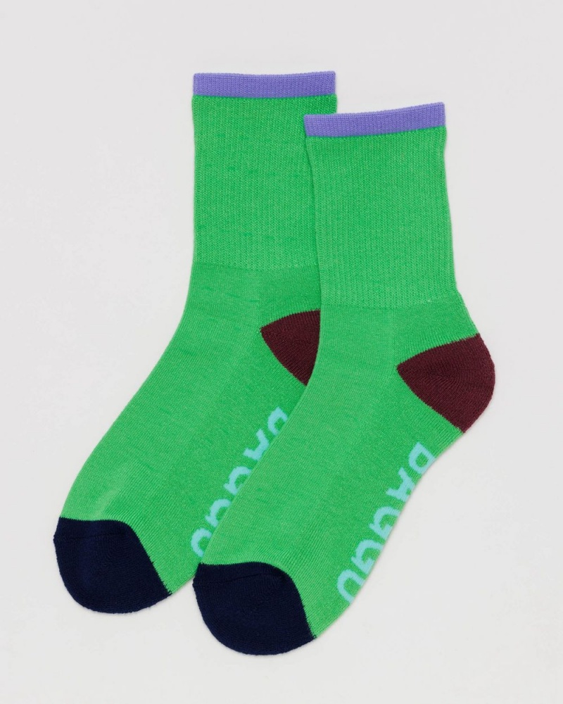 Baggu Ribbed Socks Aloe Mix | 354XPFINK