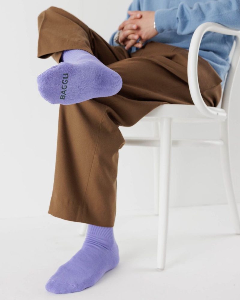 Baggu Ribbed Socks Bluebell | 746SHLGUM