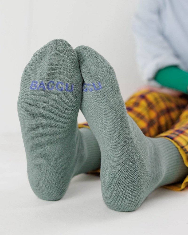 Baggu Ribbed Socks Laurel | 697JCDHKI