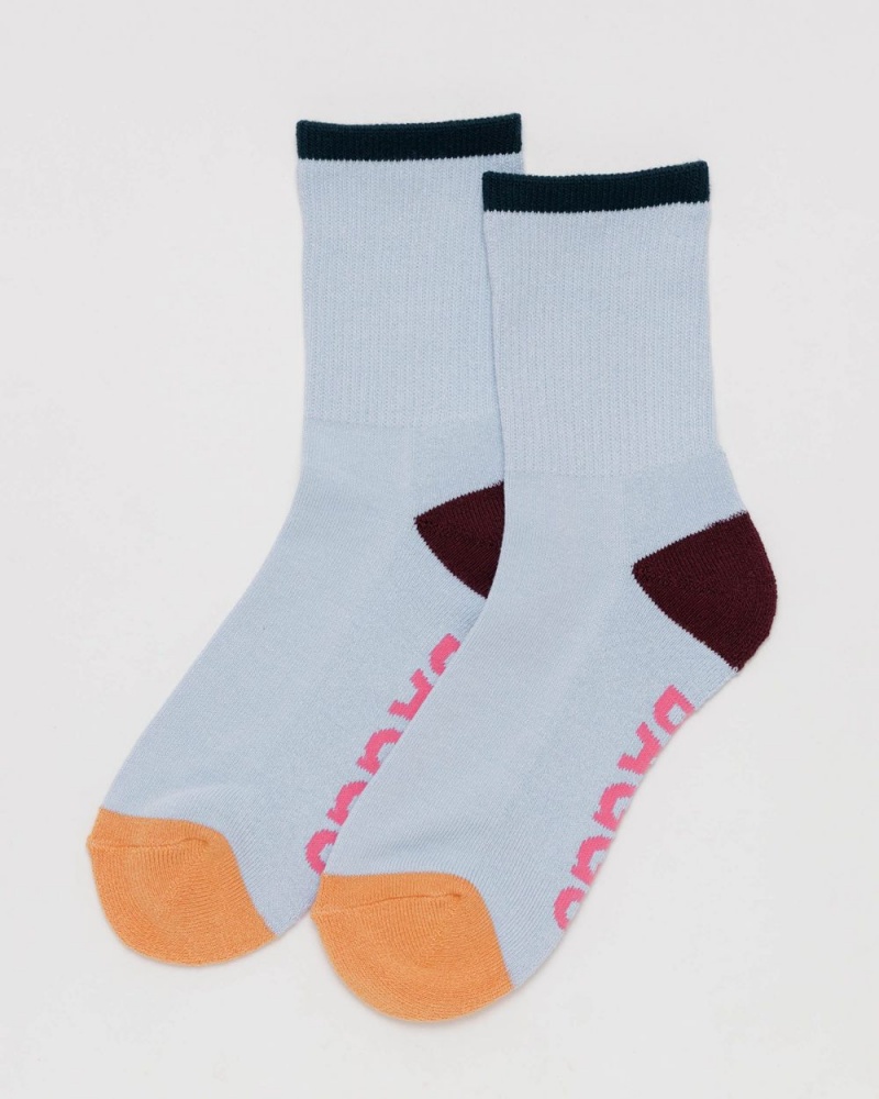 Baggu Ribbed Socks Light Blue Mix | 596ZIXUMG