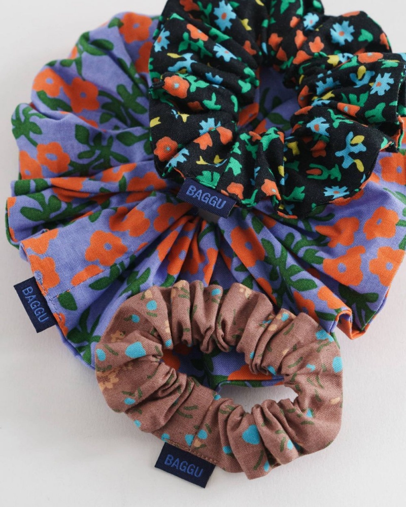 Baggu Scrunchie Set of 3 Hats Calico Florals | 165PWNCEU