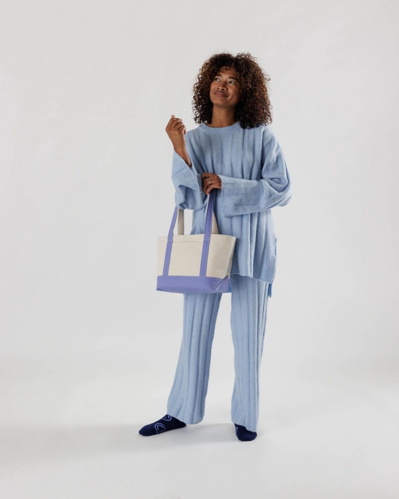 Baggu Small Heavyweight Canvas Tote Bags Bluebell | 471JLIDNM