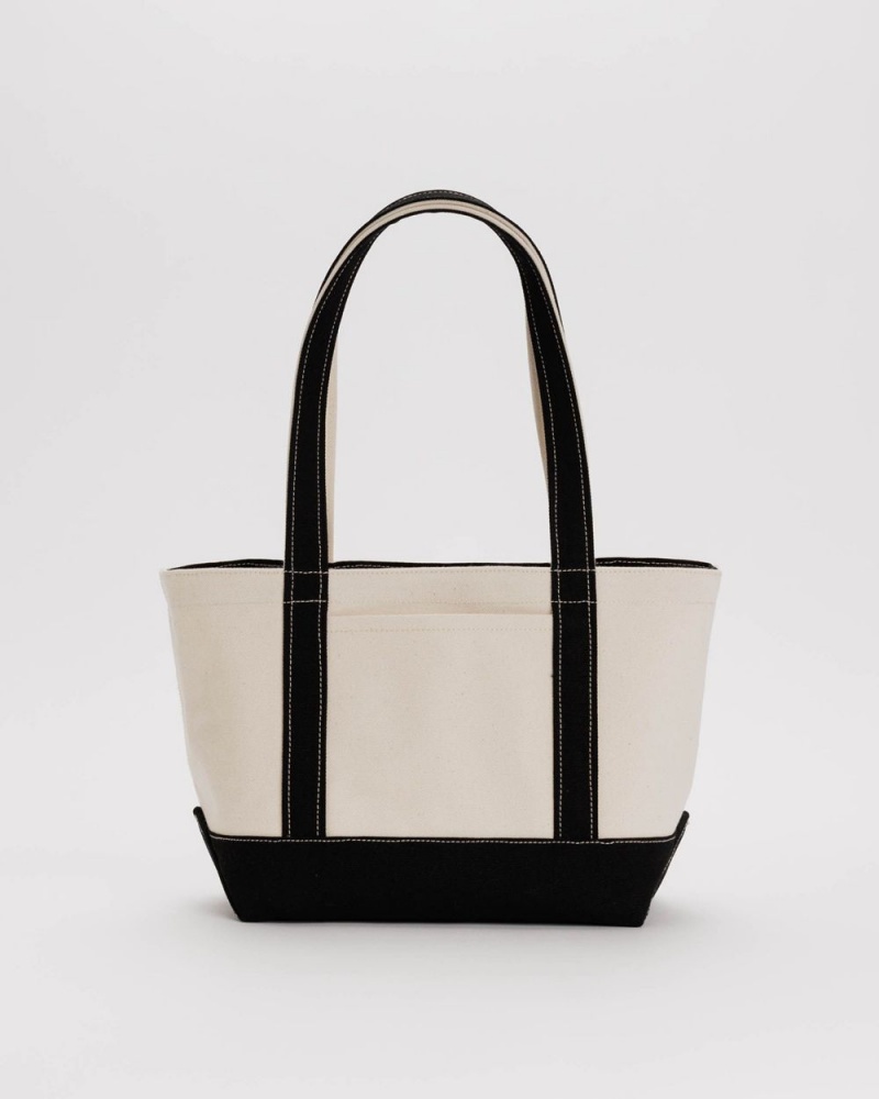 Baggu Small Heavyweight Canvas Tote Bags Black | 654SPRBAM