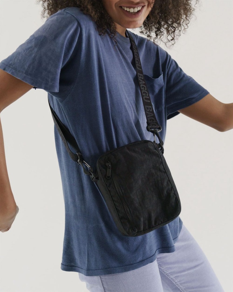 Baggu Sport Crossbody Bags Black | 846NKRDFS