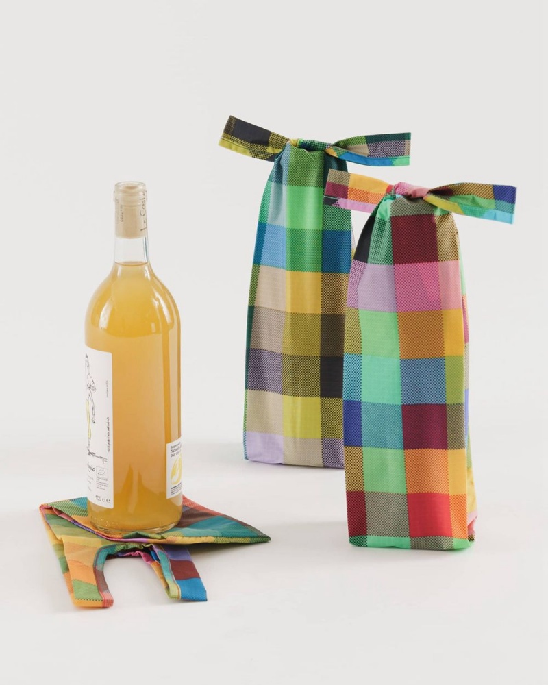 Baggu Wine Set of 3 Reusable Bags Madras Mix | 453ABHRYN